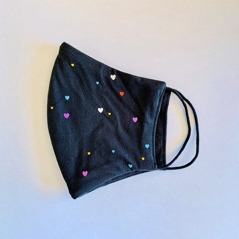 3ply Reusable, Washable Cloth Face Mask, Hearts