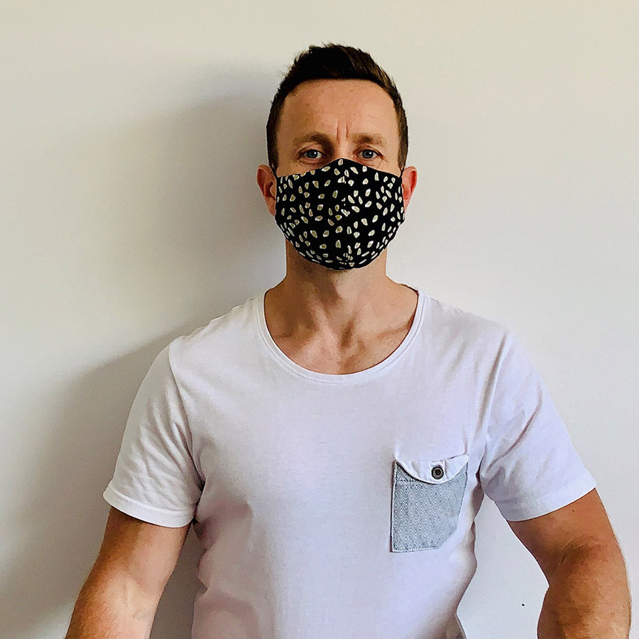 3ply Reusable, Washable Cloth Face Mask, Leopard