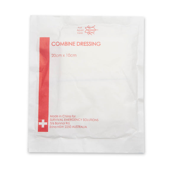 Combine dressing, sterile, 10cm x 20cm - SURVIVAL