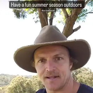 The Honey Badger (Nick Cummins) with his SURVIVAL Snake Bite KIT