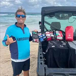 Harries from Bondi Rescue with his SURVIVAL First Aid Kits