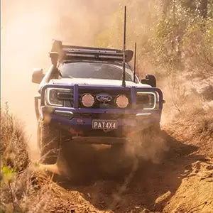 Pat Callinan 4WDing on dirt track