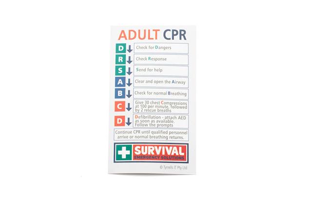 First Aid Restock Item - CPR Card