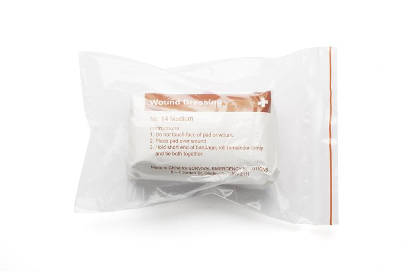 First Aid Restock Item Wound dressings, No 14 medium, sterile