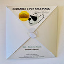 3ply Reusable, Washable Cloth Face Mask, Kids Panda